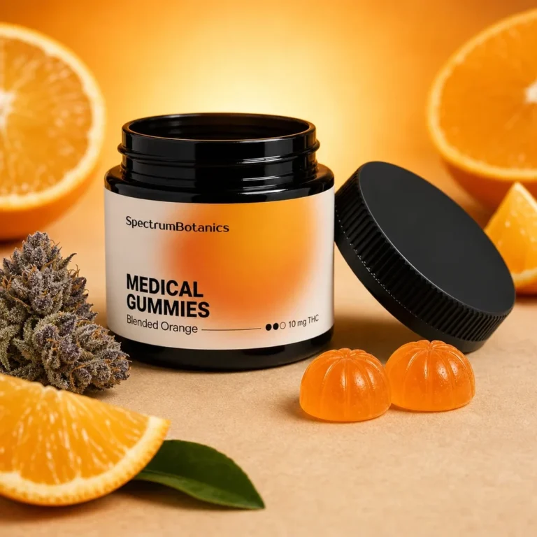 THC-Edibles: medizinische Fruchtgummis mit Orangengeschmack, 10 mg THC